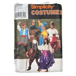 Simplicity 7289 Sewing Pirate Gypsy Jester Saloon Girl Pattern Sizes S-L UNCUT
